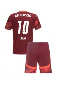 RB Leipzig Xavi Simons #10 Babyklær Borte Fotballdrakt til barn 2024-25 Korte ermer (+ Korte bukser)